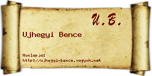 Ujhegyi Bence névjegykártya